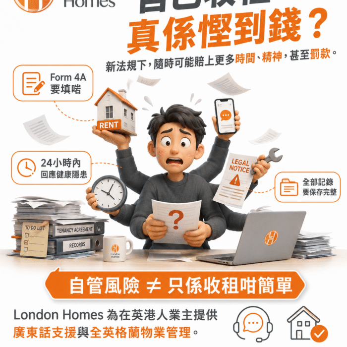英國新租務法案生效！人在英國「自己收租」隨時面臨 £7,000 罰款？